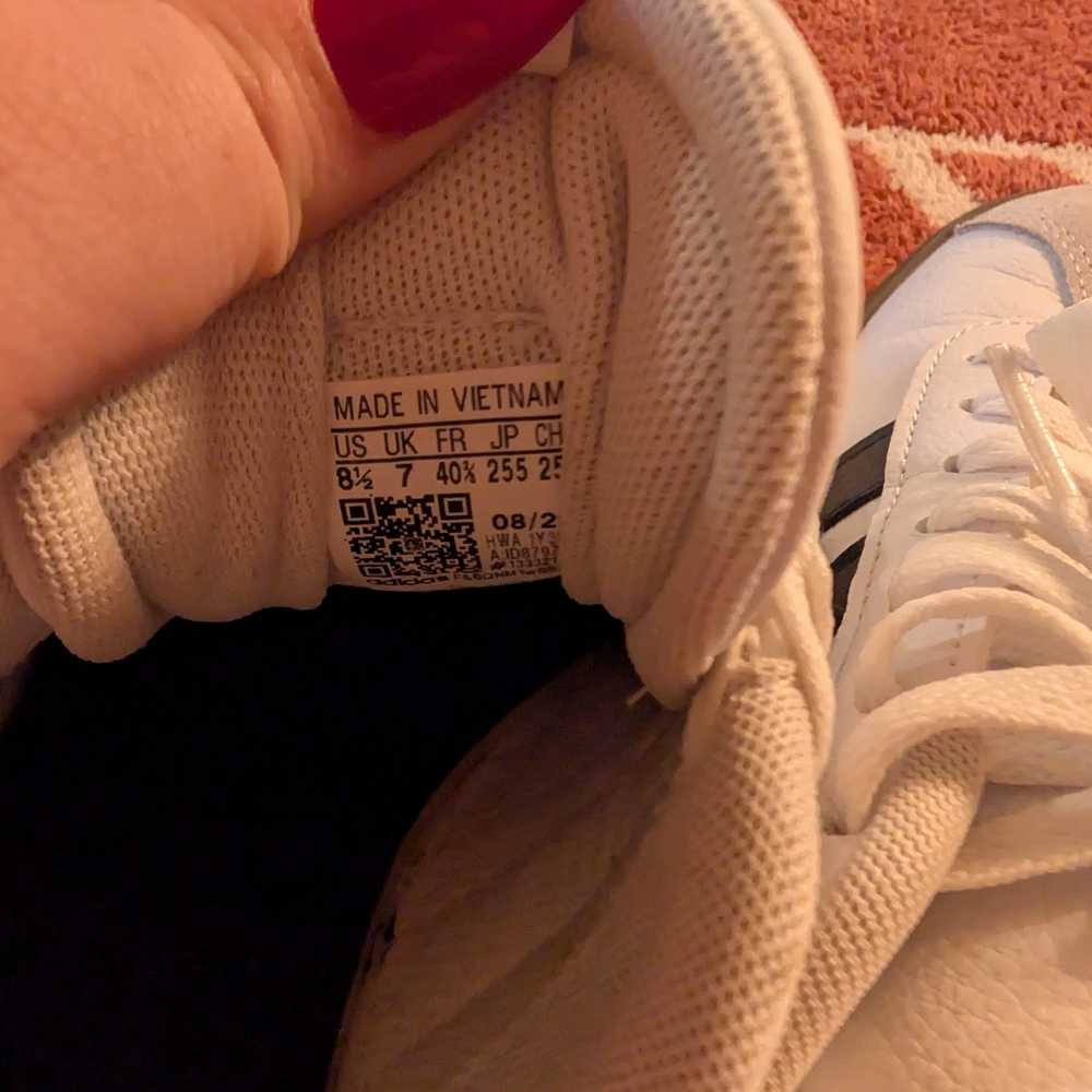 Adidas Women's White and Black Striped Sneakers - Picture 4 of 6